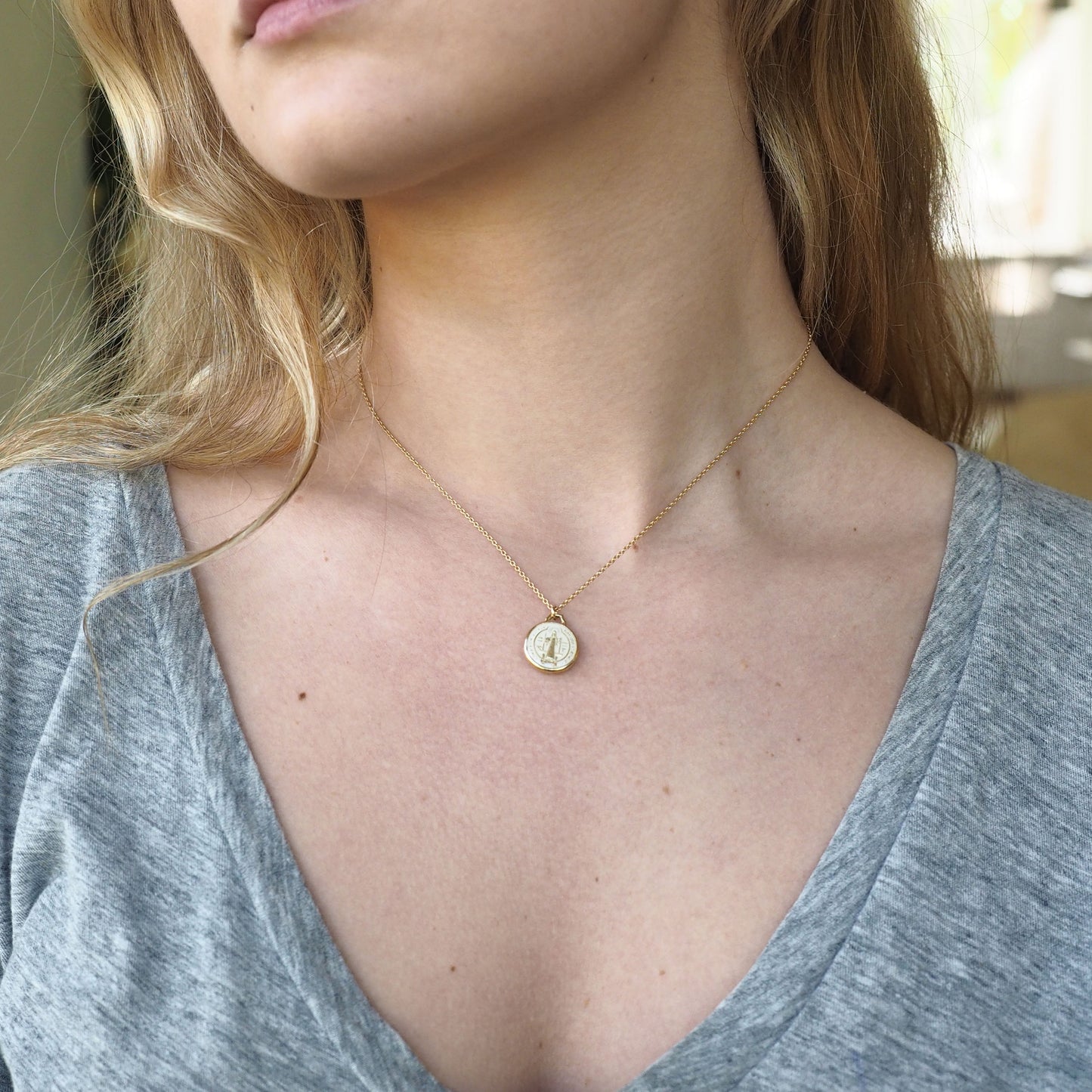 St. Benedict Necklace in Enamel