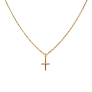 Gold Plated Cross My Heart Necklace
