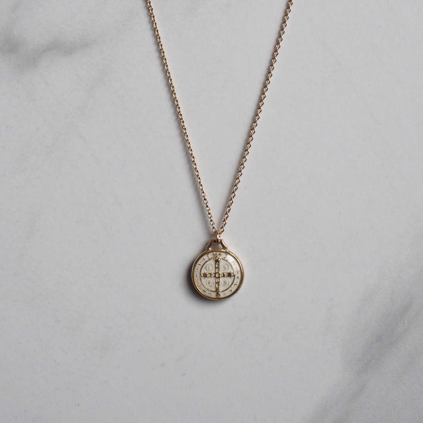 St. Benedict Necklace in Enamel