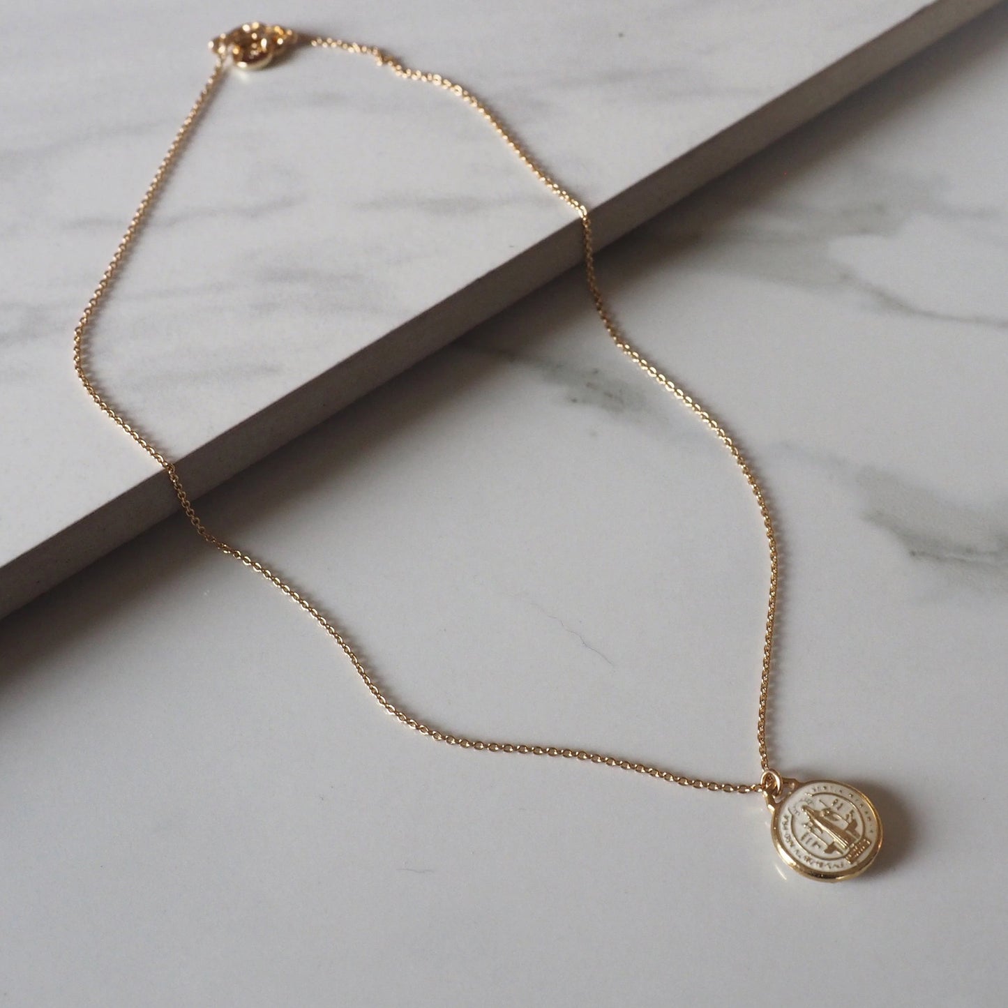 St. Benedict Necklace in Enamel