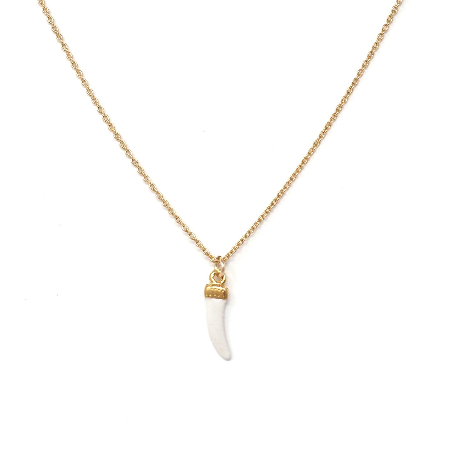 White Horn Necklace