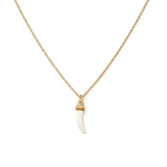White Horn Necklace