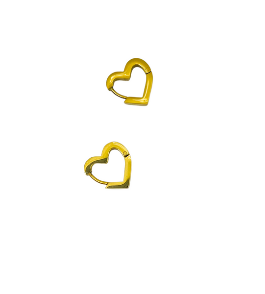 The Heart Huggie Earrings