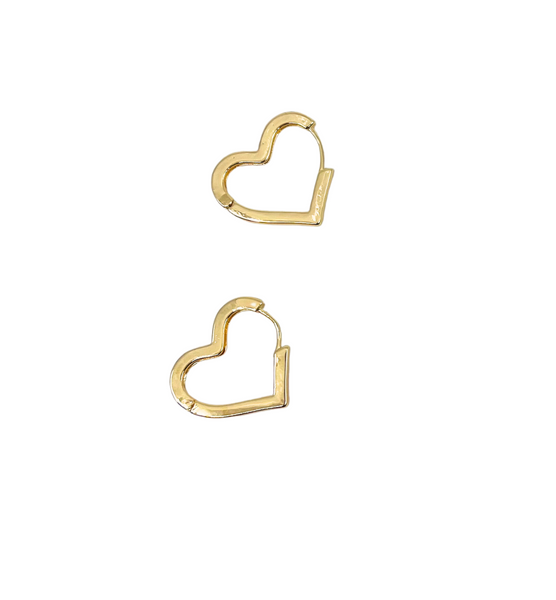 The Heart Huggie Earrings