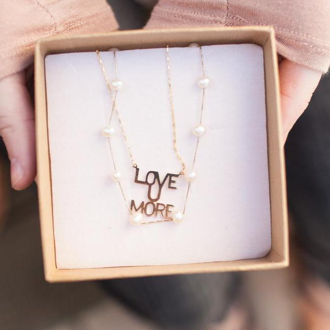 Love U More Sunrise Necklace in 10K & 14K Gold
