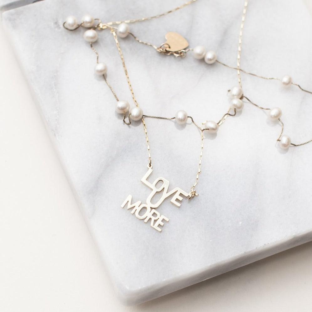 Love U More Sunrise Necklace in 10K & 14K Gold