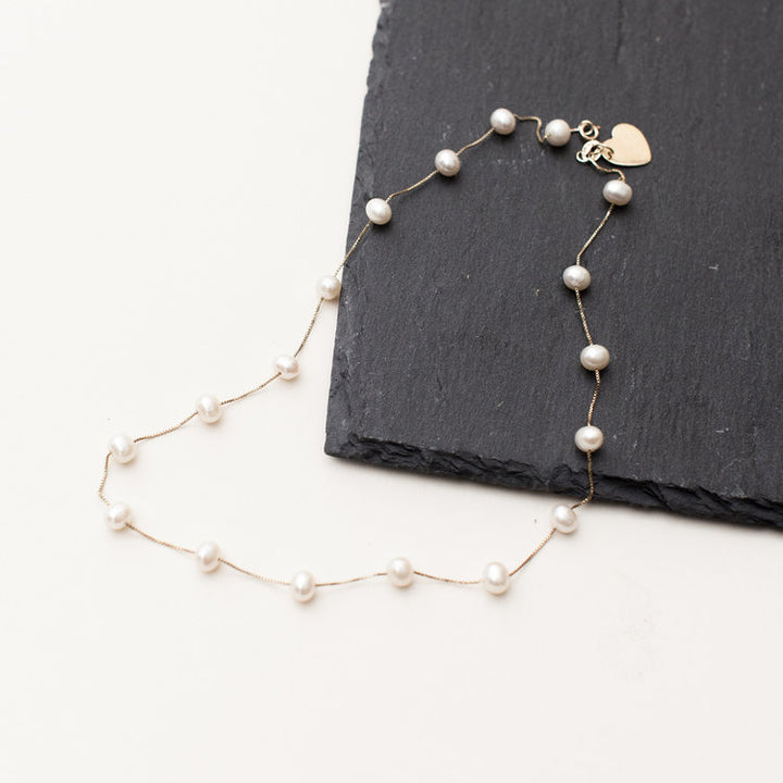 Whitney Pearl Necklace in 10K Gold & Pearl
