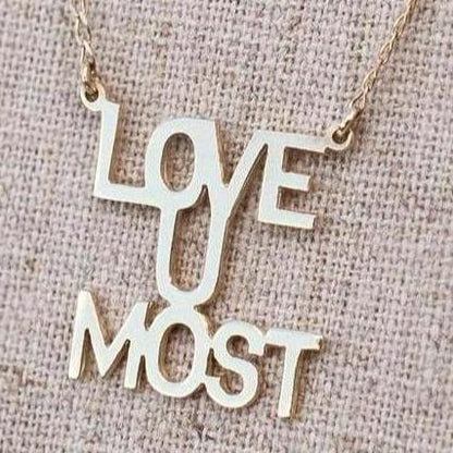 Love You Most Sunrise Necklace in 10K & 14K Gold