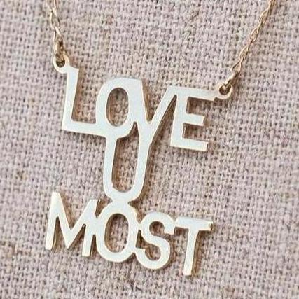 Love You Most Sunrise Necklace in 10K & 14K Gold