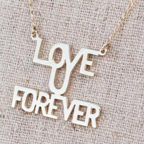 Love You Forever Sunrise Necklace in 10K & 14K Gold