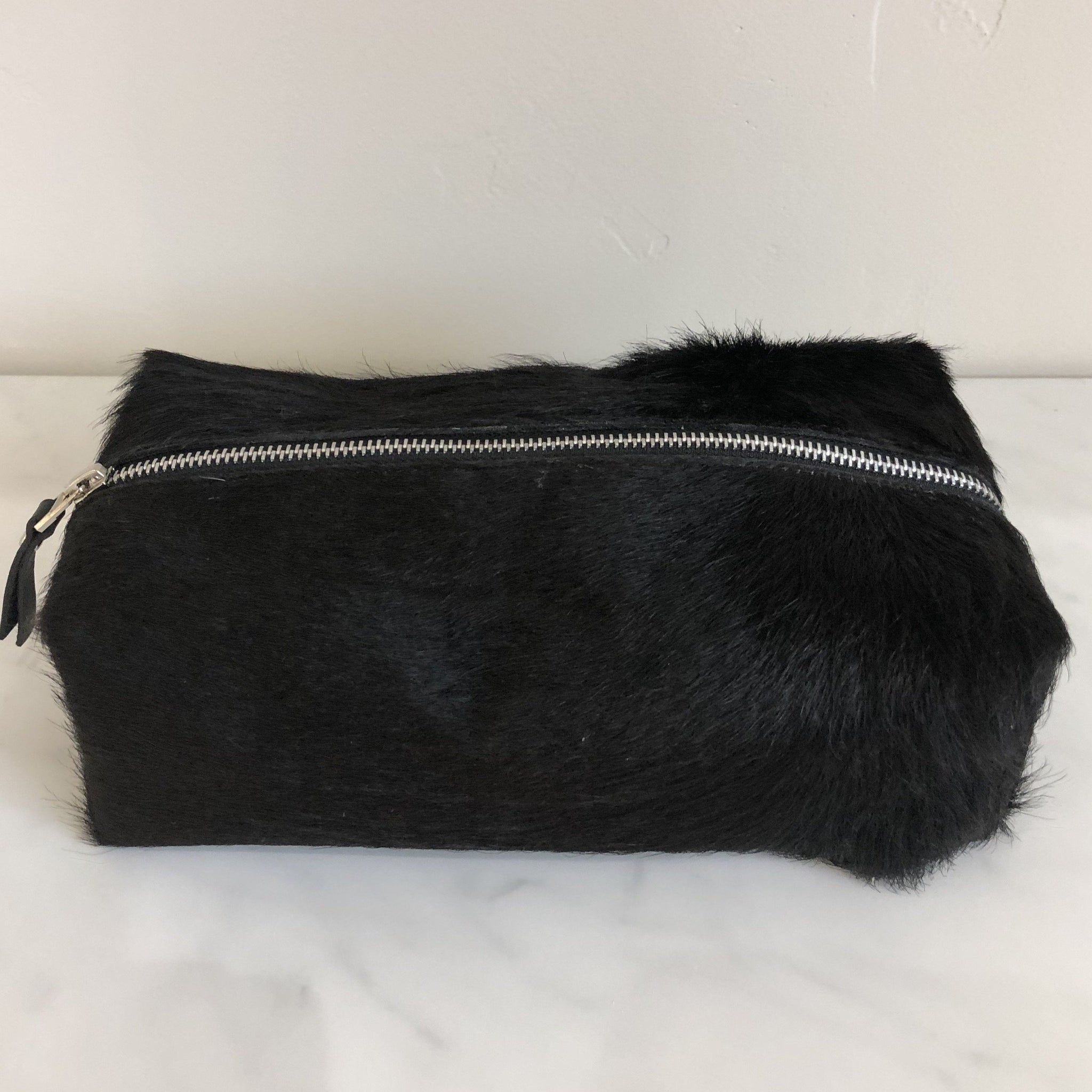 Leather Dopp Kit - Black Natural Cowhide