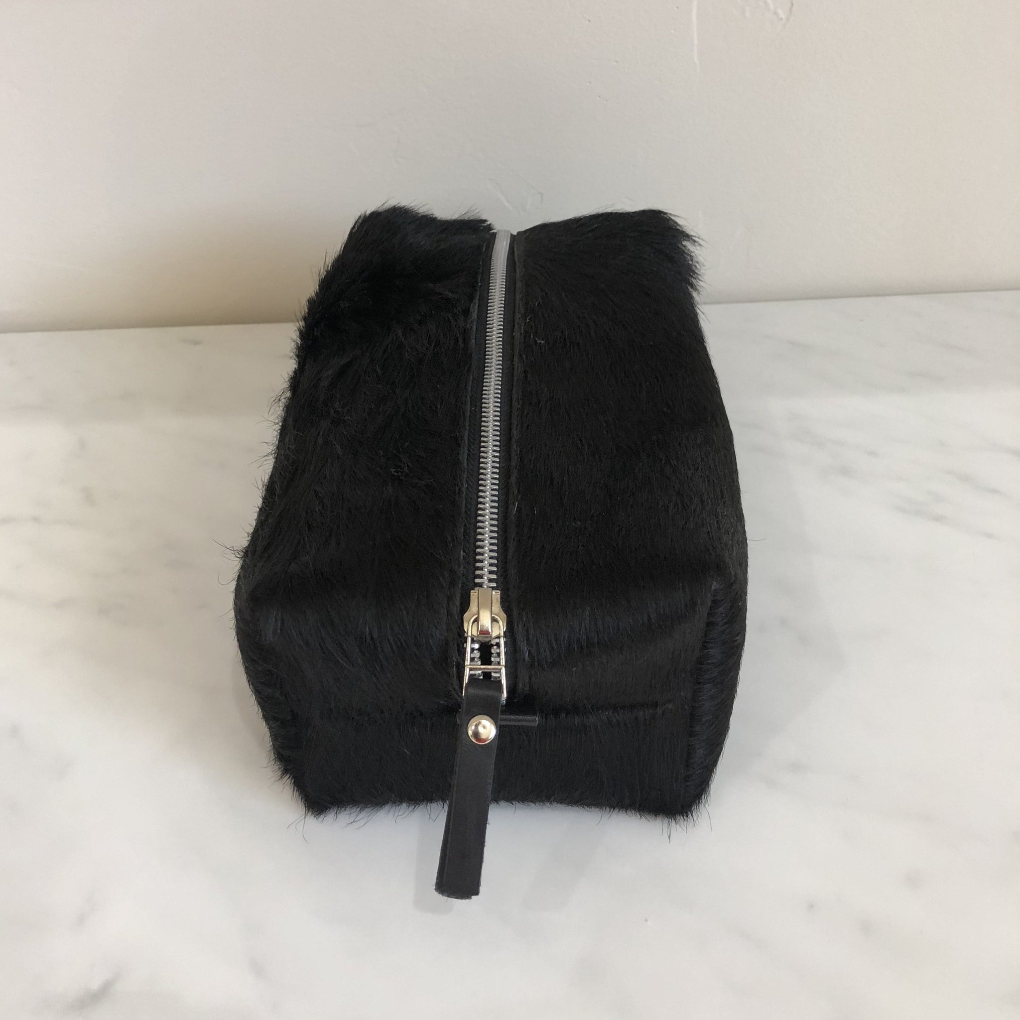 Leather Dopp Kit - Black Natural Cowhide