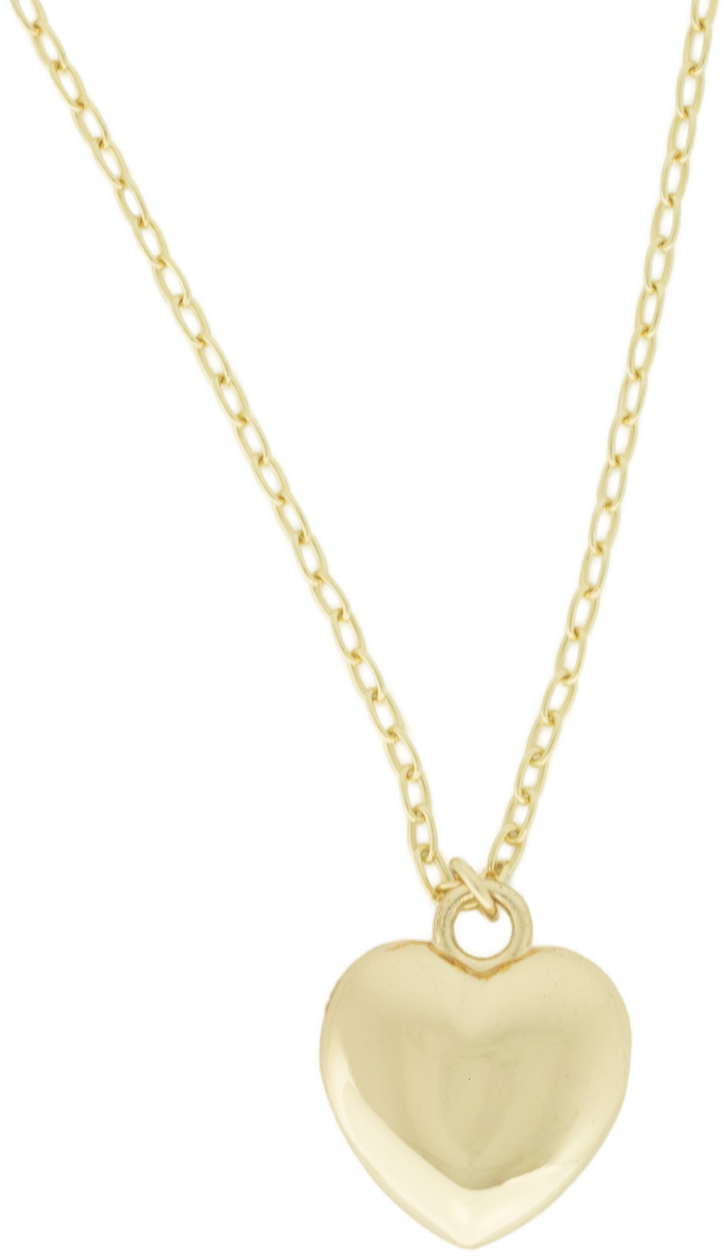 The Gold Link Necklace - Bubbly Heart
