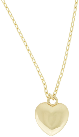 Gold Link Necklace - Bubbly Heart