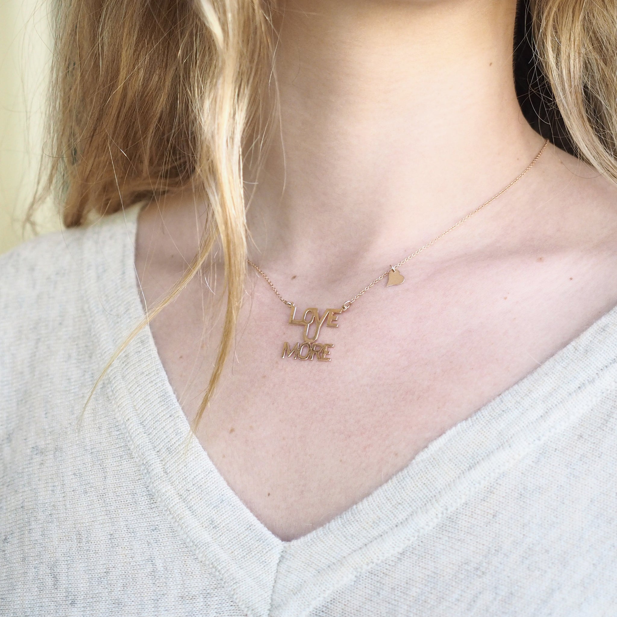 Love U More Sunrise Necklace in 10K & 14K Gold