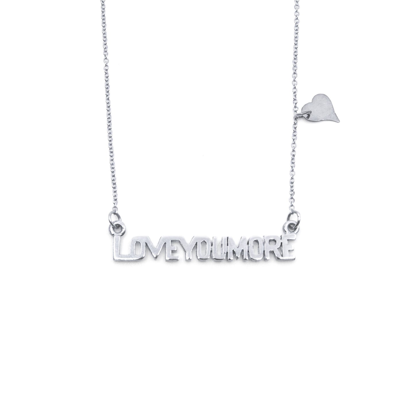 The Love You More Bar Necklace in Sterling Silver