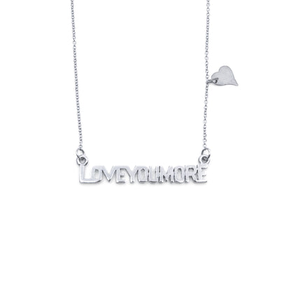 The Love You More Bar Necklace in Sterling Silver
