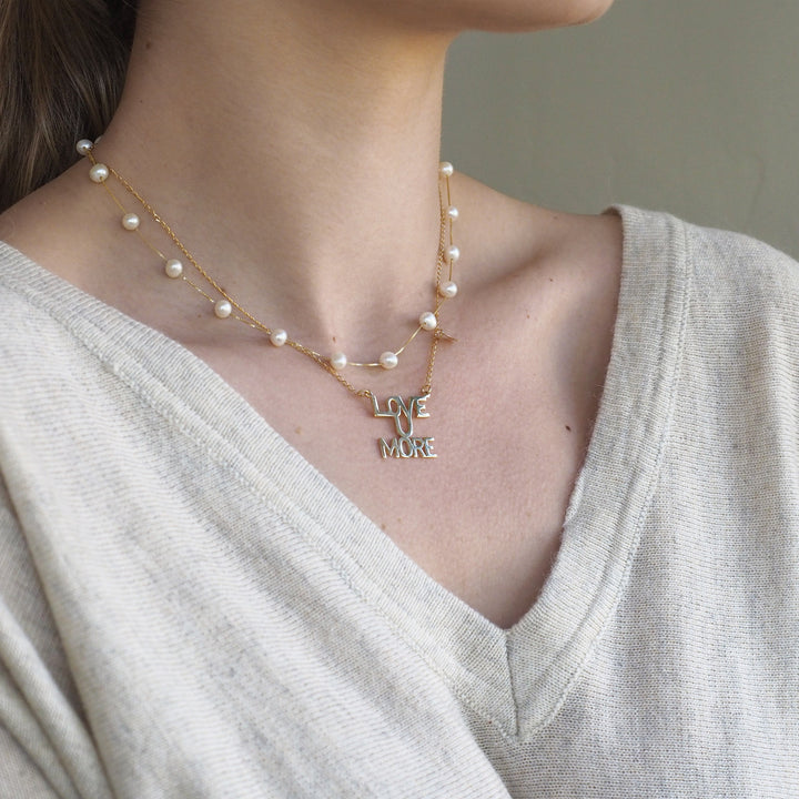 Love U More Sunrise Necklace in 10K & 14K Gold