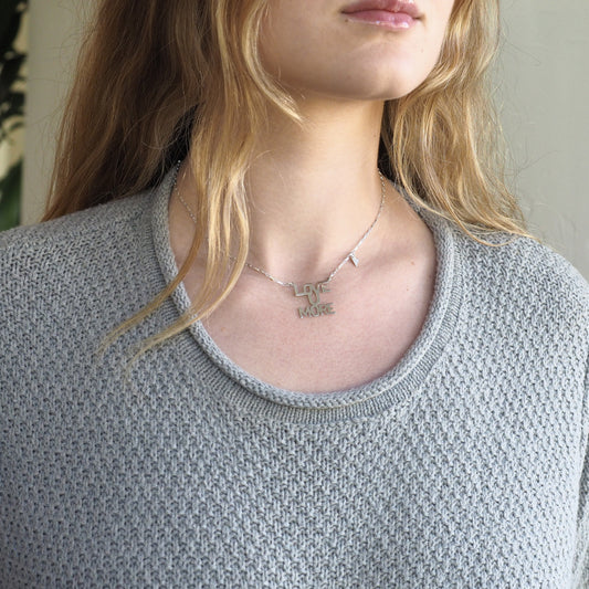 Love You More Sunrise Necklace in Sterling Silver