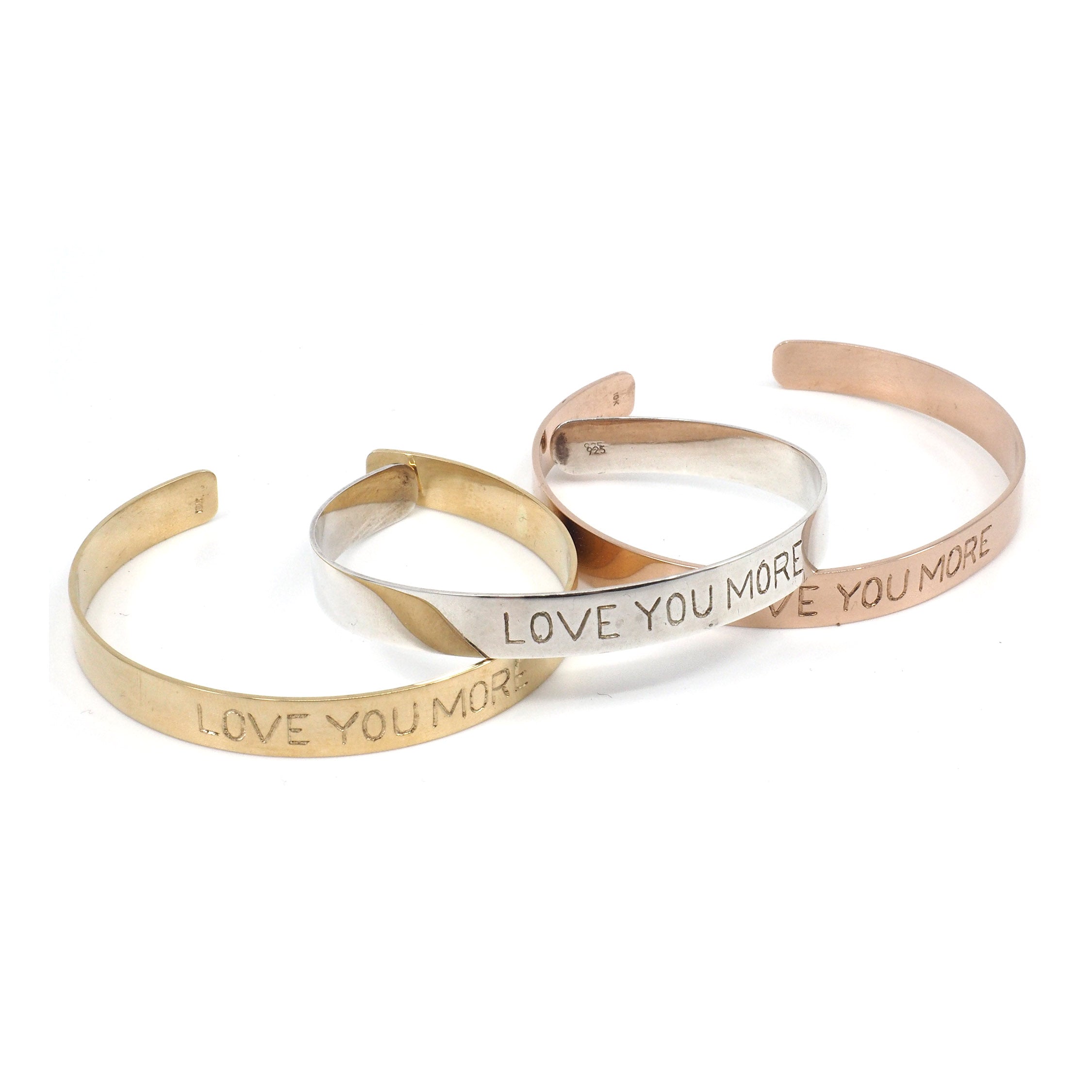 The Love You More Cuff in Solid Gold or Silver