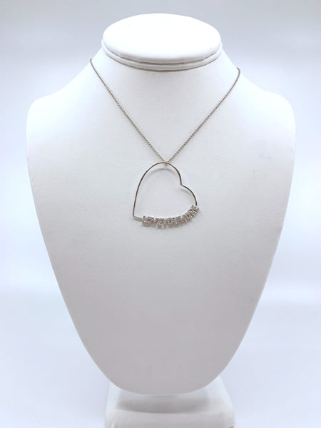 The Lucy Love Necklace in White Diamonds and White Gold