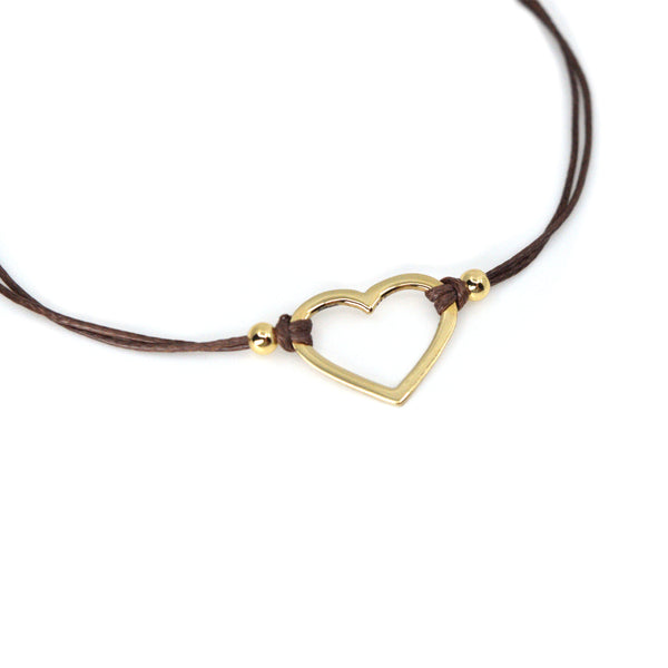Savannah Cord Bracelet with Heart