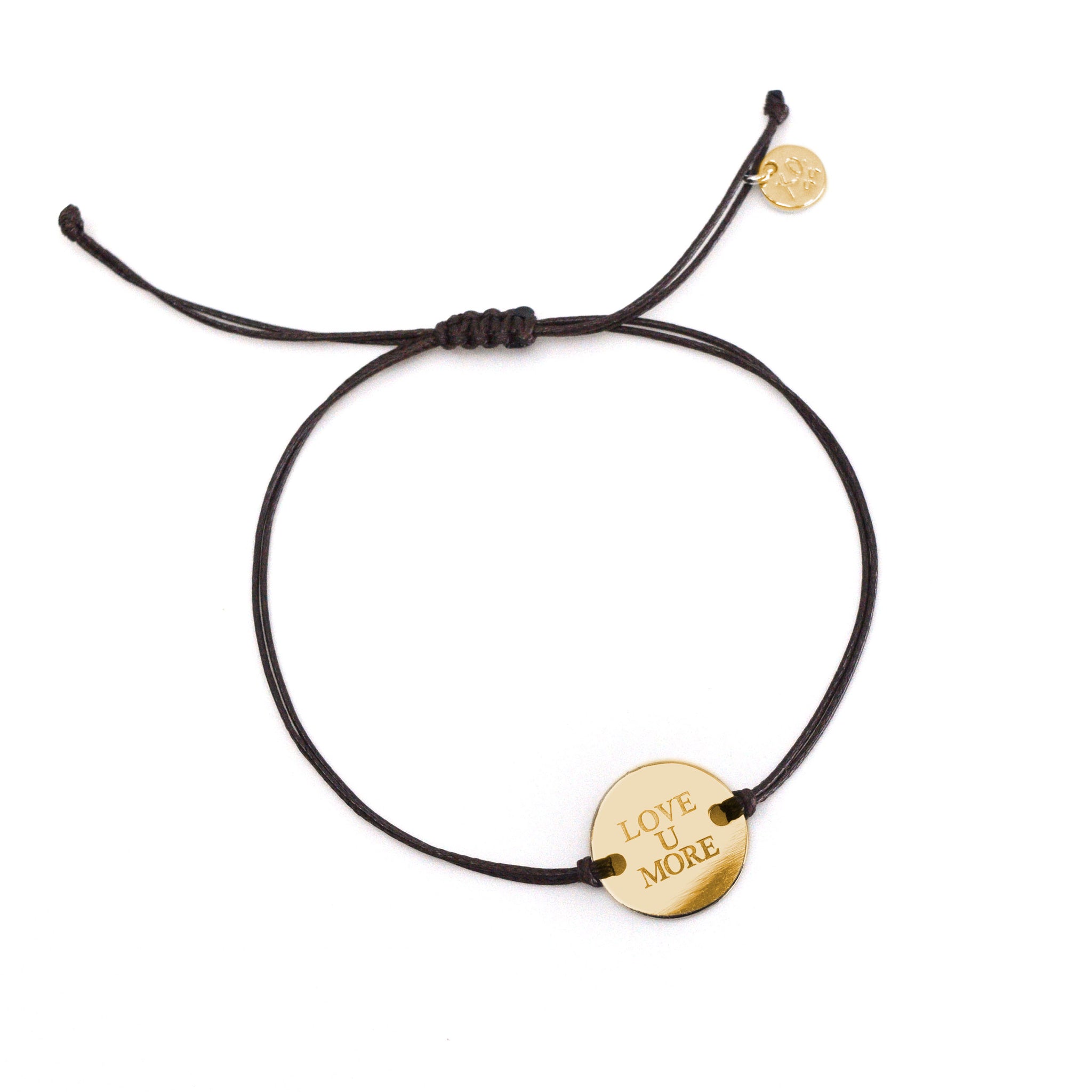 Savannah Cord Bracelet with Love You More Coin