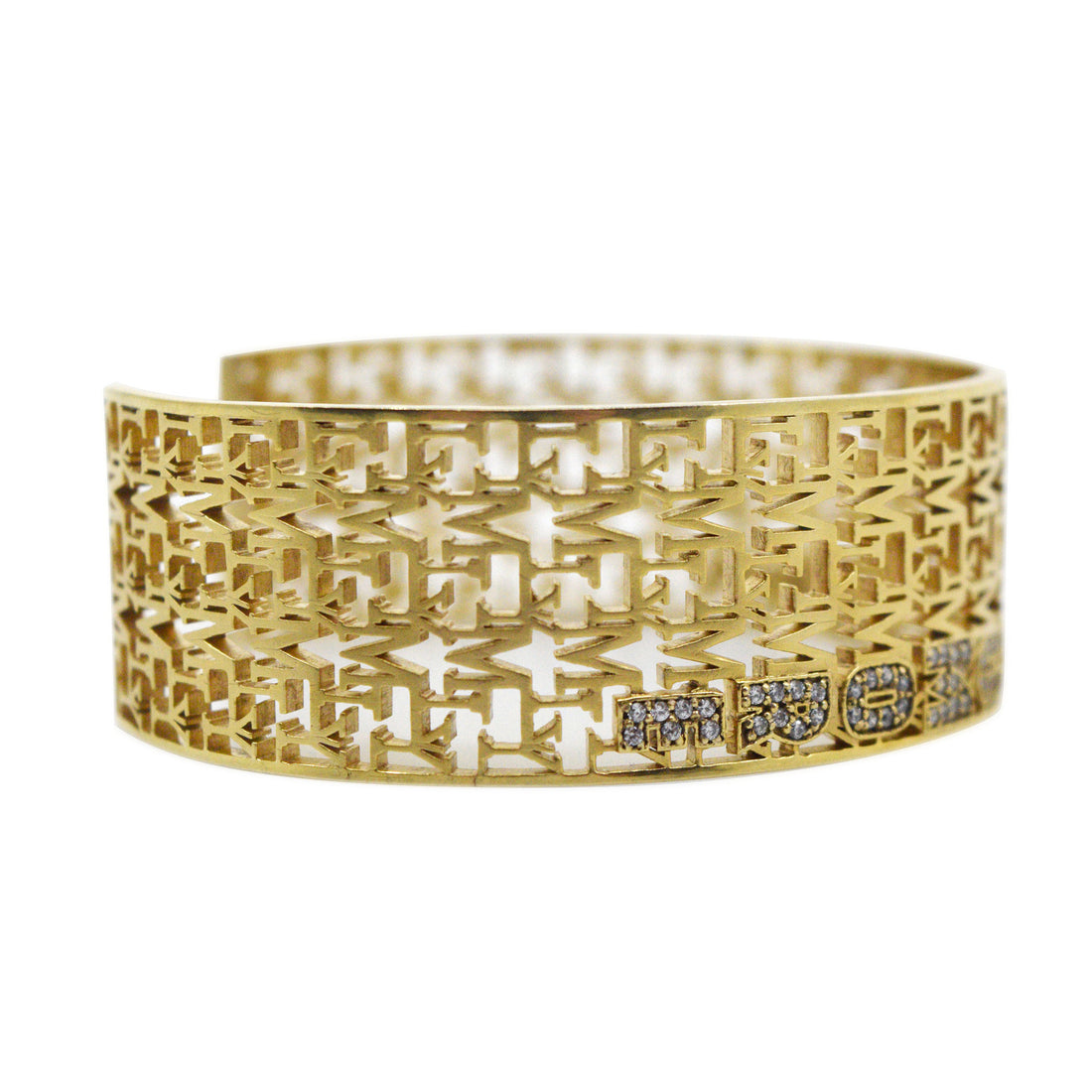 Love You More Gold Weave Cuff Bracelet