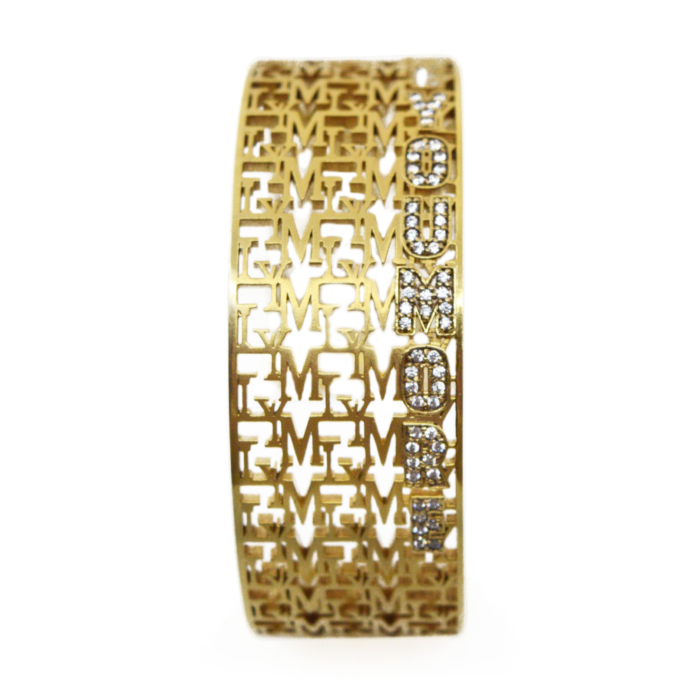 Love You More Gold Weave Cuff Bracelet
