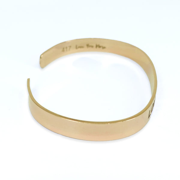 The Benoit Love Cuff in 10kt & 14kt Solid Gold