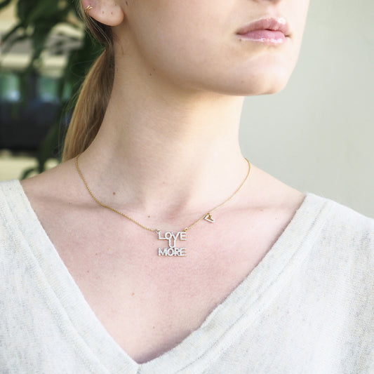 Love You More Sunrise Necklace in Diamonds & 14K Gold