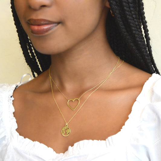 Follow Your Heart Silhouette Necklace