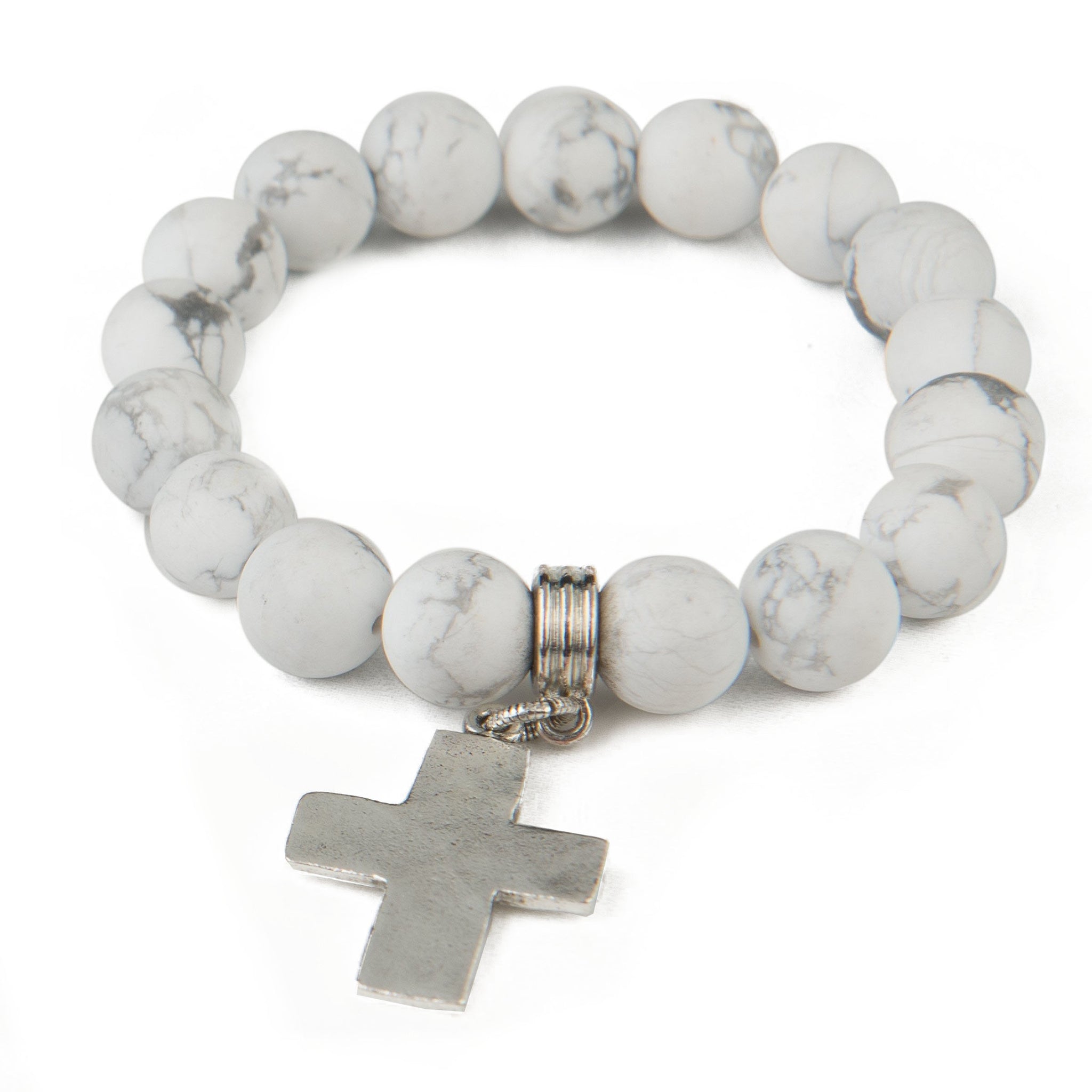 The Luna Faith Bracelet in White Marble