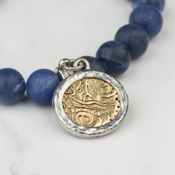The Luna Bracelet in Midnight Blue with Charm