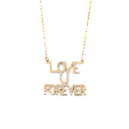 Love You Forever Sunrise Necklace in 10K & 14K Gold