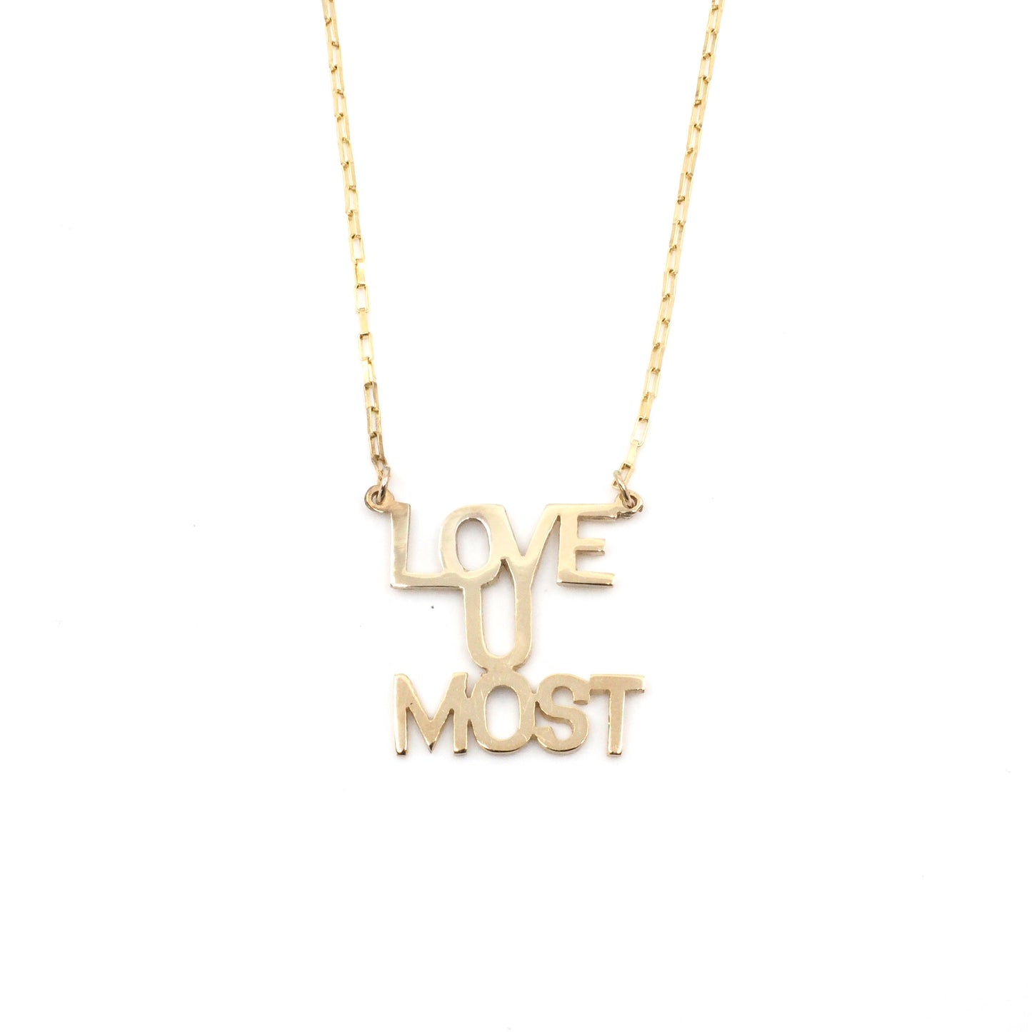 Love You Most Sunrise Necklace in 10K & 14K Gold