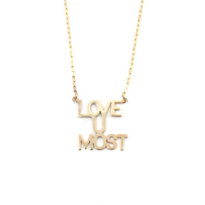 Love You Most Sunrise Necklace in 10K & 14K Gold