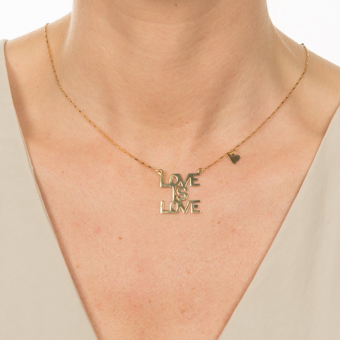 Love is Love Sunrise Necklace in 10K & 14K Gold