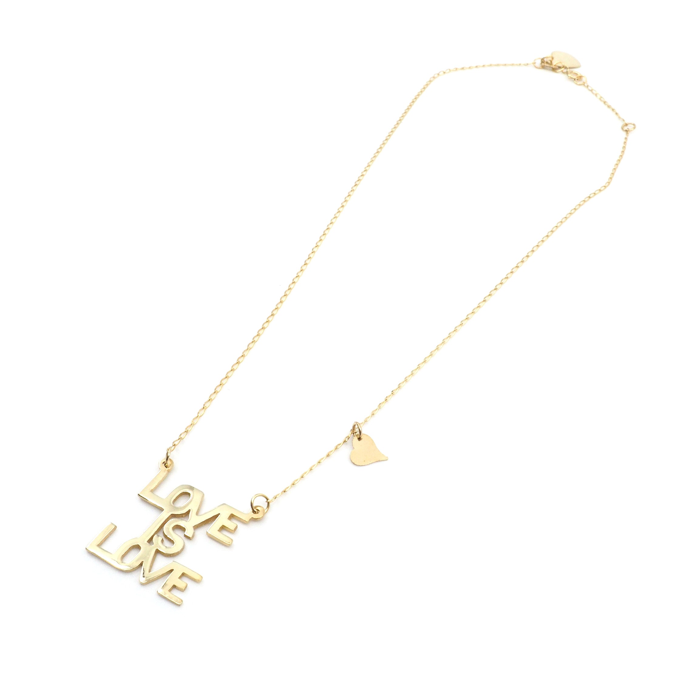 Love is Love Sunrise Necklace in 10K & 14K Gold