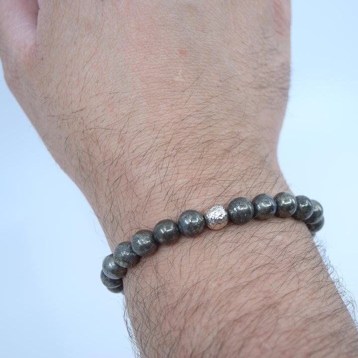 The Luna Bracelet in Pyrite