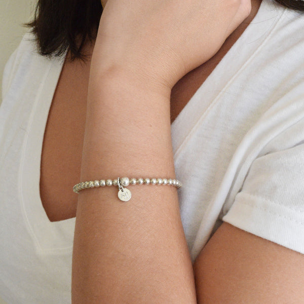 The Eternity Bracelet in Silver Hammered