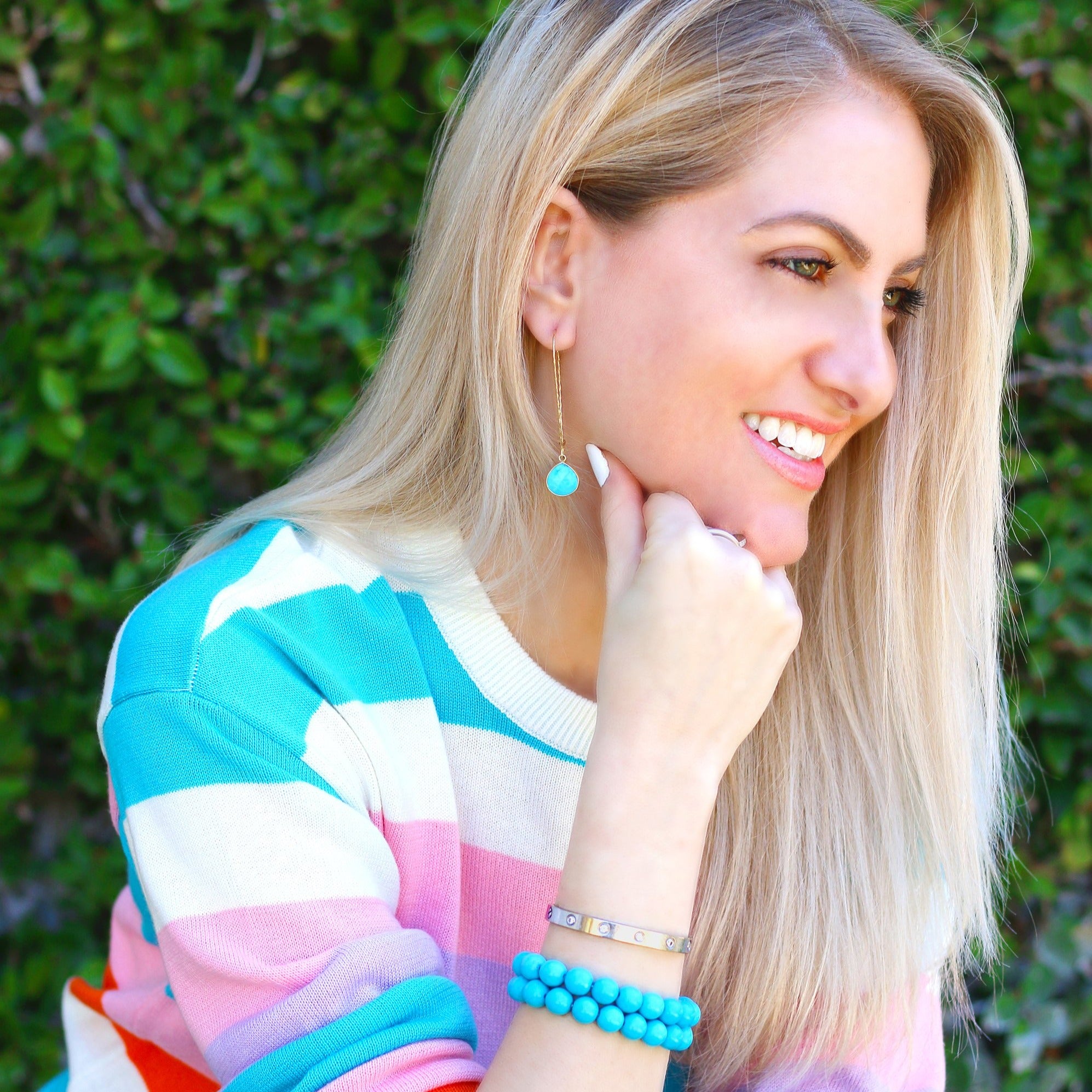 The Stone Sparkle Turquoise Earrings