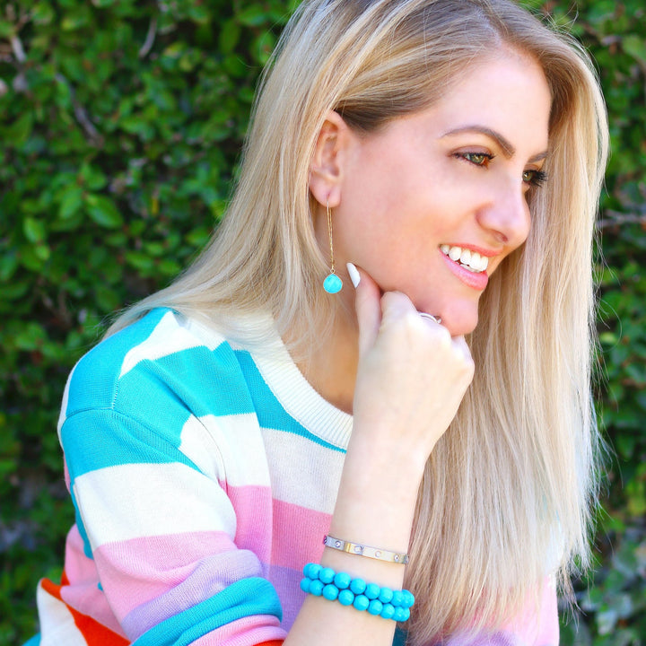 The Stone Sparkle Turquoise Earrings