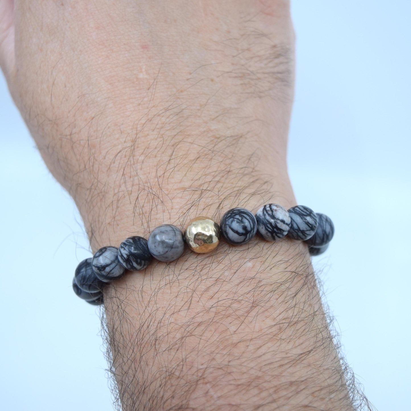 The Luna Bracelet in Grey Marble