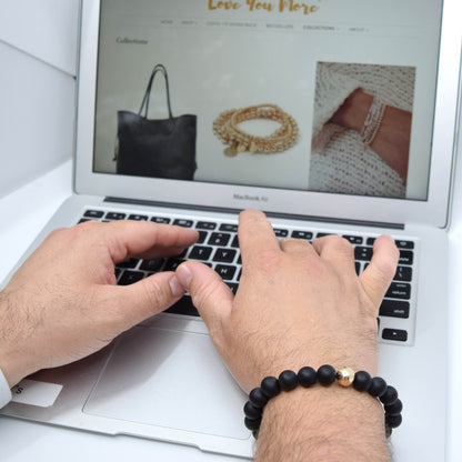 The Luna Bracelet in Black Onyx