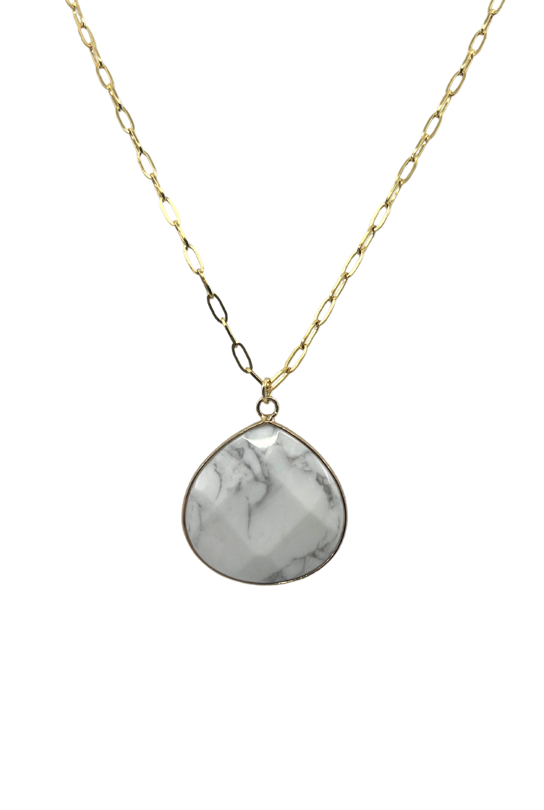 The Teardrop Natural Large Stone Necklace
