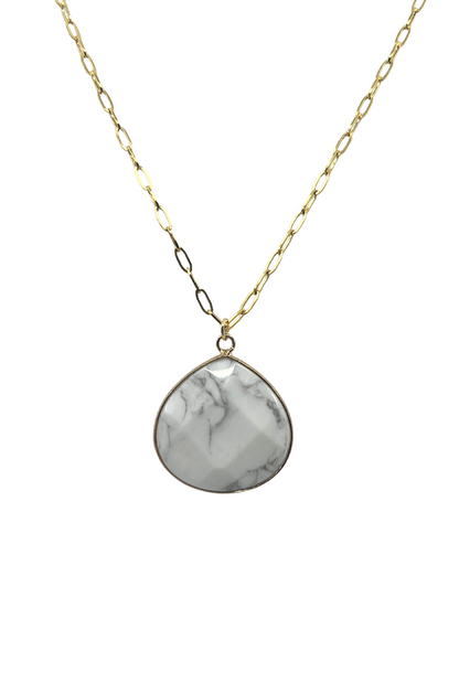 The Teardrop Natural Large Stone Necklace