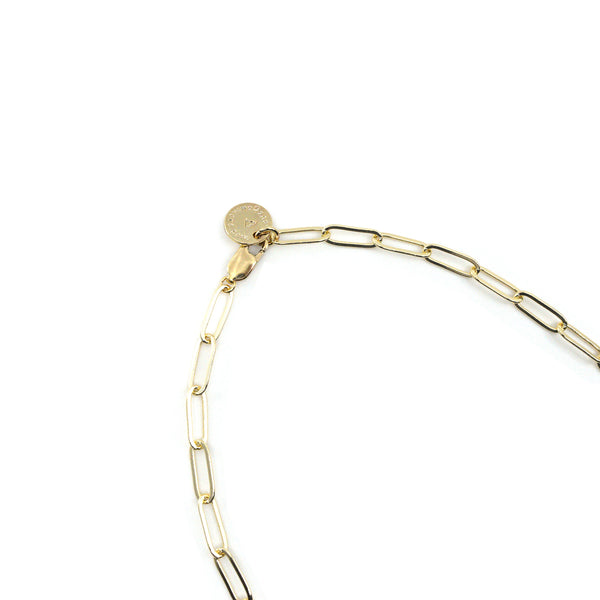 BYO Gold Paperclip Chain Necklace