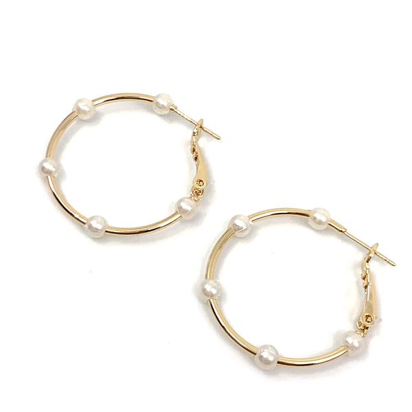 The Isla Gold & Pearl Earrings