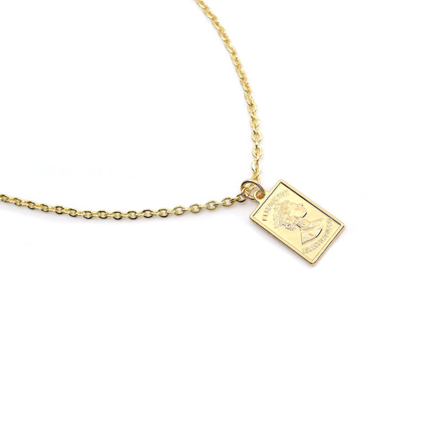 Queen Elizabeth Gold Bar Necklace